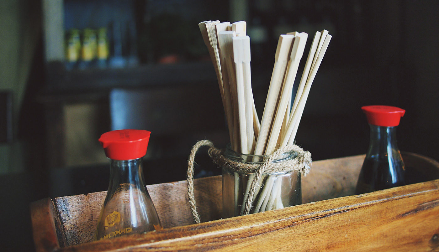 Delicious soy-sauce and sake